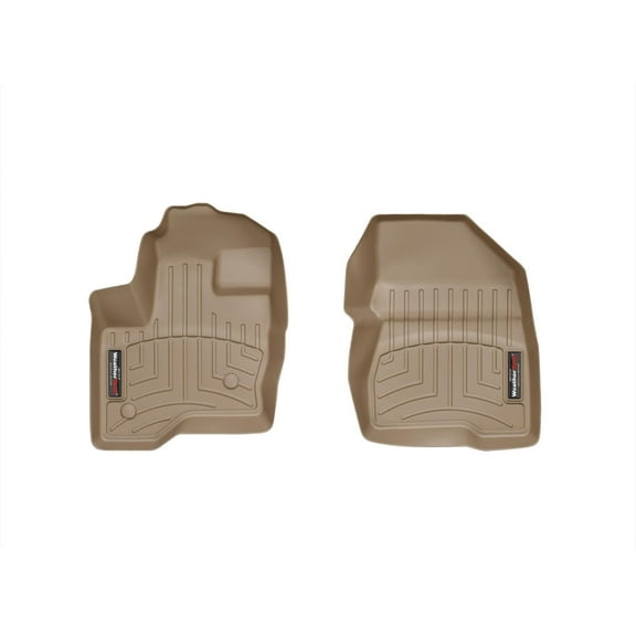 WeatherTech Custom Fit FloorLiners compatible with MKT, Flex - 1st Row (Driver & Passenger), Tan