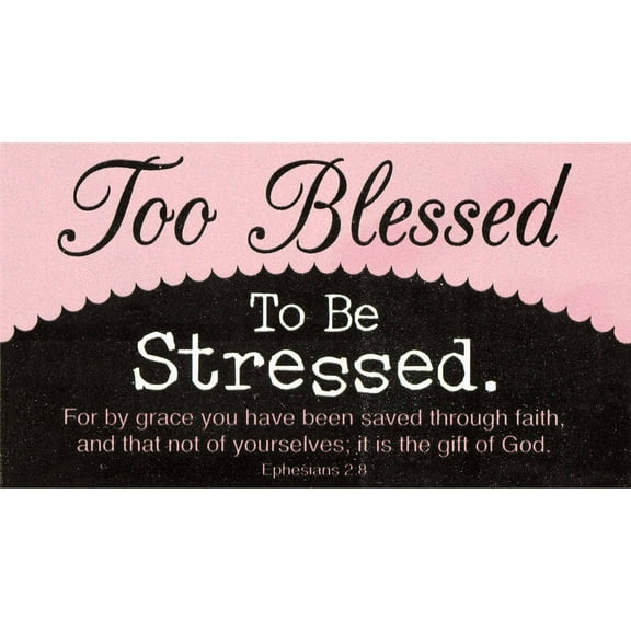 Dicksons Too Blessed to Be Stressed Pink and Brown 2.75 x 5 Inch Refrigerator Magnet