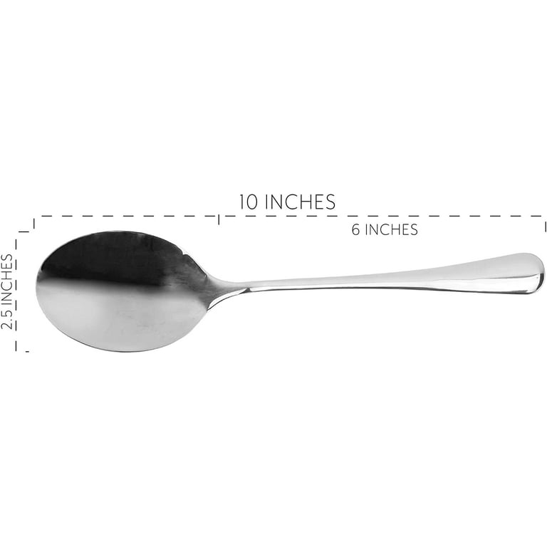 Metal Spoon for Buffet - Pack of 2 - Commercial Stainless Steel Serving  Spoons - Large Cooking Skimmer