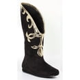 thumbnail image 1 of Ellie Shoes E-103-Alba Flat Microfiber Boot with Gold Trim 6 / Olive, 1 of 2
