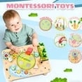 thumbnail image 5 of OATHX Busy Board for Toddlers Toy Bead Maze Radish Fishing Educational Kid Activity Center Sensory Montessori Learn Toys, 5 of 8