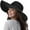 Black, variant on Womens Sun Straw Hat Wide Brim UPF 50 Summer Hat Foldable Roll up Floppy Beach Hats for Women