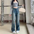 thumbnail image 5 of ZOENOVA Cargo Jean Woman's Retro Y2K Versatile Jeans Street Fashion Pantalones Mujer Baggy Loose Straight Denim Trousers mujer, 5 of 5