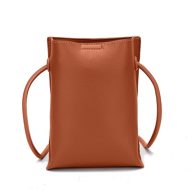 Bolso bandolera pequeño de PU para teléfono móvil, cartera con ranuras para tarjetas de crédito para mujer