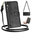 thumbnail image 4 of Case For Oneplus Nord 2t Zipper Handbag Wallet Leather Cover With Crossbody Detachable Lanyard Strap Compatible With Oneplus Nord 2t, 4 of 5