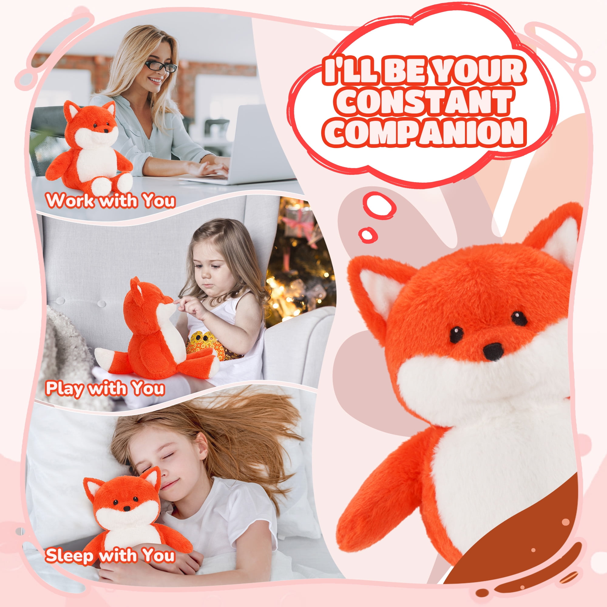MaxKare Microwavable Heating Pad Heatable Stuffed Animal for Anxiety and Ache Relief, Bedtime, Adora(图4)