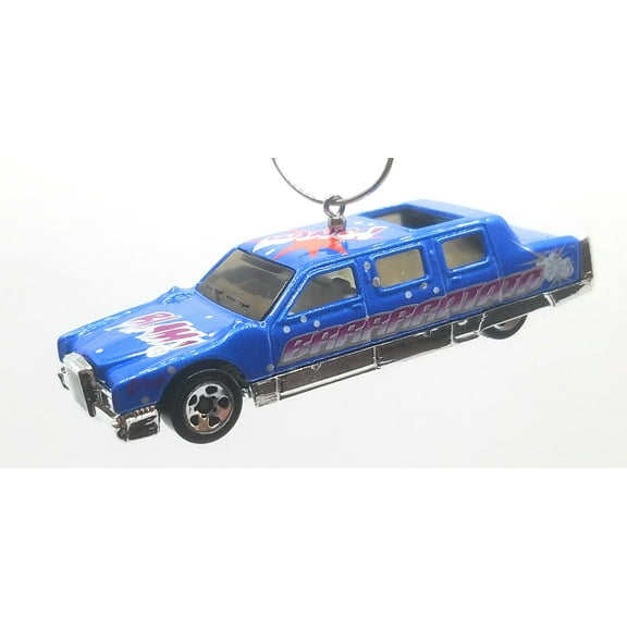 Christmas Ornament for Limo Limousine Blue With Cartoon Punch Decal