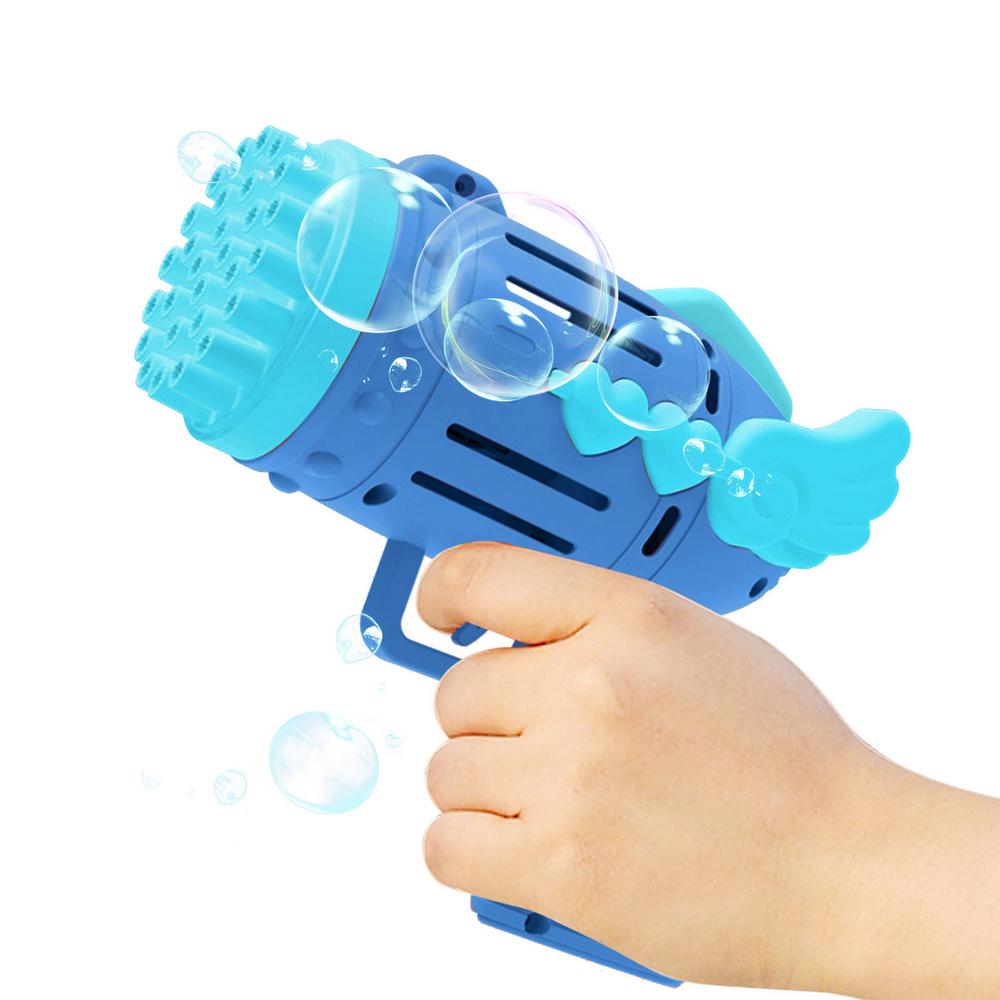 Famure 28 Holes Bubble Guns Innovative Angel Bubble Guns Blaster Toy