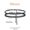 thumbnail image 6 of Silvora Black Layered Anklets for Women Stackable Flat Snakle Chain Cuban Link Chain Ankle Bracelet Set Waterproof Foot Chain Summer Beach Boho Jewelry Gifts for Mom Mothers Day, 6 of 6