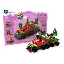 LivPrime Christmas Train Building Block Set - 6-in-1 Holiday Set for Kids, Create a Festive Train, or Build 6 Mini Festive Items, 270 pcs, Ages 6