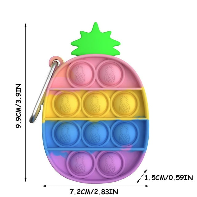 Llavero de descompresión Puzzle Toy Rainbow Pineapple