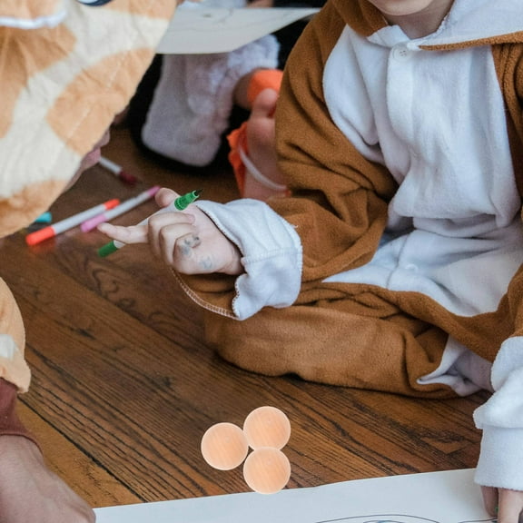 Topbathy 3PCS Craft Supplies Solid Wood Round Craft Ball Natural Color for DIY Enthusiasts