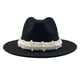 thumbnail image 1 of Minnieouse Cashmere Fedora Hat Womens Wide Brim Hats Dress Bowler Hat Cap Sombreros Negro, 1 of 1