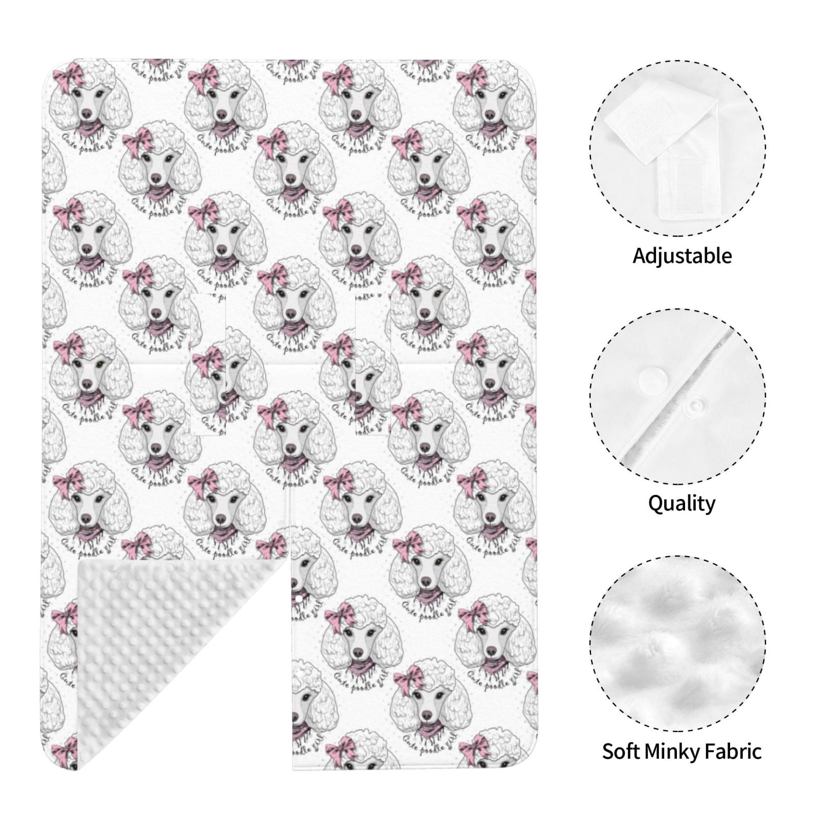 Naloa Poodle Dog Baby Car Seat Cover, Breathable Baby Carrier Cover, Multiuse Baby Carrier Cover & Nursing Breastfeeding Cover