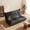 Black, variant on Homall Floor Sofa Bed, 2-Seater Floor Sofa Chair Lounge Chair with 2 Cup Holders, PU Leather Lazy Sofa for Living Room/Dorm Living Room, Black
