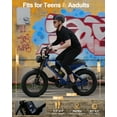 thumbnail image 4 of Electric Bike for Adults, 1500W Peak 28 MPH 20" Fat Tires Electric Bicycle with Dual Suspension & Brakes Motorcycle, E-Bike Blue, 4 of 8