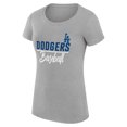 thumbnail image 2 of Women's G-III 4Her by Carl Banks  Heather Gray Los Angeles Dodgers Team Graphic Fitted T-Shirt, 2 of 3