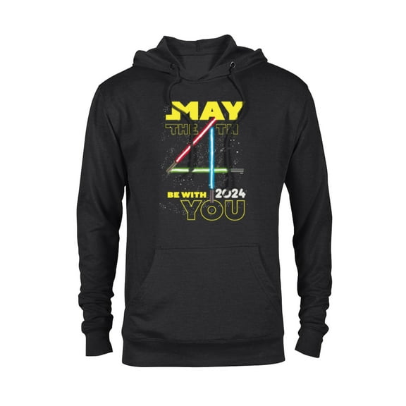 Star Wars May the 4th Be With You 2024 Lightsabers - Pullover Hoodie for Adults - Customized-Black