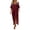 Wine, variant on Women's V-Neck Elbow-Length Batwing Sleeve Maxi Dress, Loose Fit Solid Shift Kaftan Cover Up, Casual Beach Vacation Summer Sundress