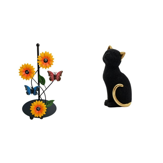 Soporte de papel higiénico,Porta toallas de papel de encimera,Figura de escritorio,Estatua de gato,linda estantería,escritorio,decoración del hogar,Figura decorativa creativa para la oficina