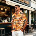 thumbnail image 5 of UDAUDU Mens Camo Shirts with Hood Breathable Lightweight Short Sleeve Hooded Athletic Workout 2026 Fall Trendy Tops Orange S, 5 of 8