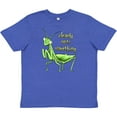 thumbnail image 3 of Inktastic Praying Mantis Clearly Up to Something Youth T-Shirt, 3 of 5