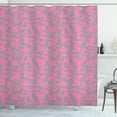 thumbnail image 1 of Ambesonne Floral Shower Curtain, Big Grey Flowers Petals, 69"Wx84"L, Pink and Grey, 1 of 3