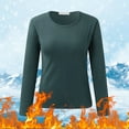 thumbnail image 2 of iOPQO plus size tops for women Women O Neck Lined Thermal Thermal Underwear Slim Tops Long Sleeve Thermal Shirts Winter Tops womens tops, 2 of 9