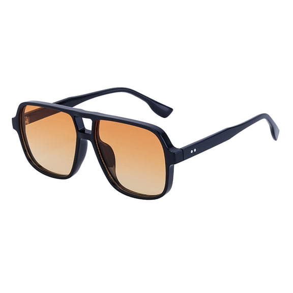 Oversized Square Sunglasses, Retro Unisex UV Protection Shades with Gradient Lenses, Fashionable Eyewear for Driving & Outdoor Use
