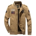 thumbnail image 4 of Chaquetas estilo militar del ejército, abrigo ajustado, chaquetas de invierno informales para hombre, chaquetas abrigadas de alta calidad para hombre, chaquetas de la Fuerza Aérea de EE. UU., 4 of 5