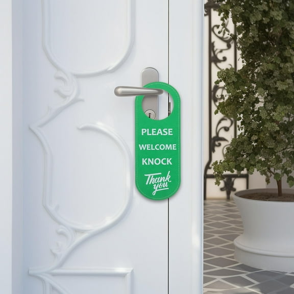 HAMPPLIES Hotel Do Not Disturb Door Sign Board Green Pvc 1Pcs 8.9X3.4X0.2In