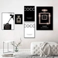 thumbnail image 5 of Pintura en lienzo con grafiti y botella de perfume para mujer moderna, arte de pared nórdico con flores, póster de lujo e impresiones, imágenes para decoración del hogar, 5 of 5
