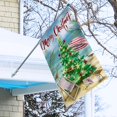 thumbnail image 5 of Merry Christmas Pine Tree Decorative House Flag, Xmas Coastal Bird Beach Garden Yard Outside Decorations, Winter Holiday Nautical Ocean Sea Hawaii Outdoor Large Home Decor Double Sided 28x40, 5 of 6