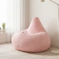 thumbnail image 1 of Costway Bean Bag Chair for Adults with Skin-friendly Corduroy Cover & Soft Sponge Filling Pink, 1 of 10