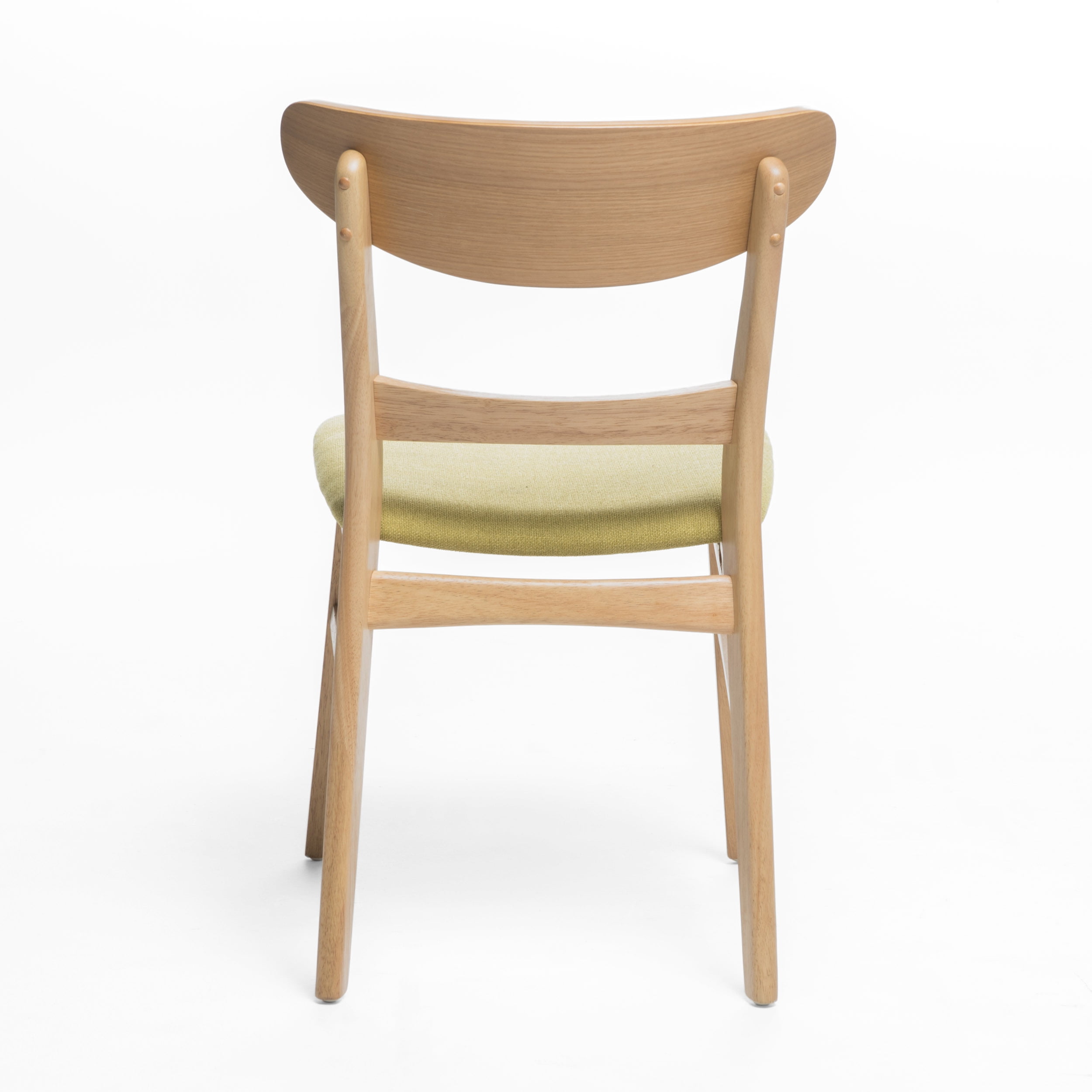 Noble House Lydia Mid-Century Modern Fabric Dining Chairs, Set of 2, Green Tea