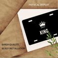 thumbnail image 3 of 1 Pcs Durable License Plate Covers & Frames, KING LOGO For Decorative Front, Waterproof For Decoration Aluminum License Plate Covers & Frames Cover For Men Women, 12" X 6", 3 of 6