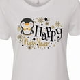 thumbnail image 4 of Inktastic Happy New Year with Cute Penguin Women's T-Shirt, 4 of 5