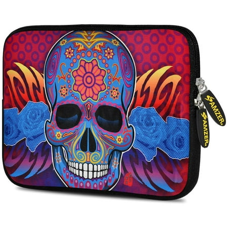 Designer 10.5 Inch Soft Neoprene Sleeve Case Pouch for Apple iPad Pro 9.7, iPad 2, iPad 3, iPad 4 (Fit with Smart Case, Folio Covers) - Skull (Best Fashion Games For Ipad)