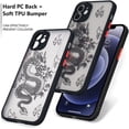thumbnail image 3 of Compatible with iPhone 11 Case Fashion Cool Dragon Animal 3D Pattern Design Frosted PC Back Soft TPU Bumper Shockproof Protective Case Cover for iPhone 11, Black, 3 of 7