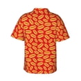 thumbnail image 4 of Xecao A Big Hot Dog print Hawaiian shirt - a stylish short-sleeve button-down for men, perfect for casual beach and tropical outings., 4 of 9