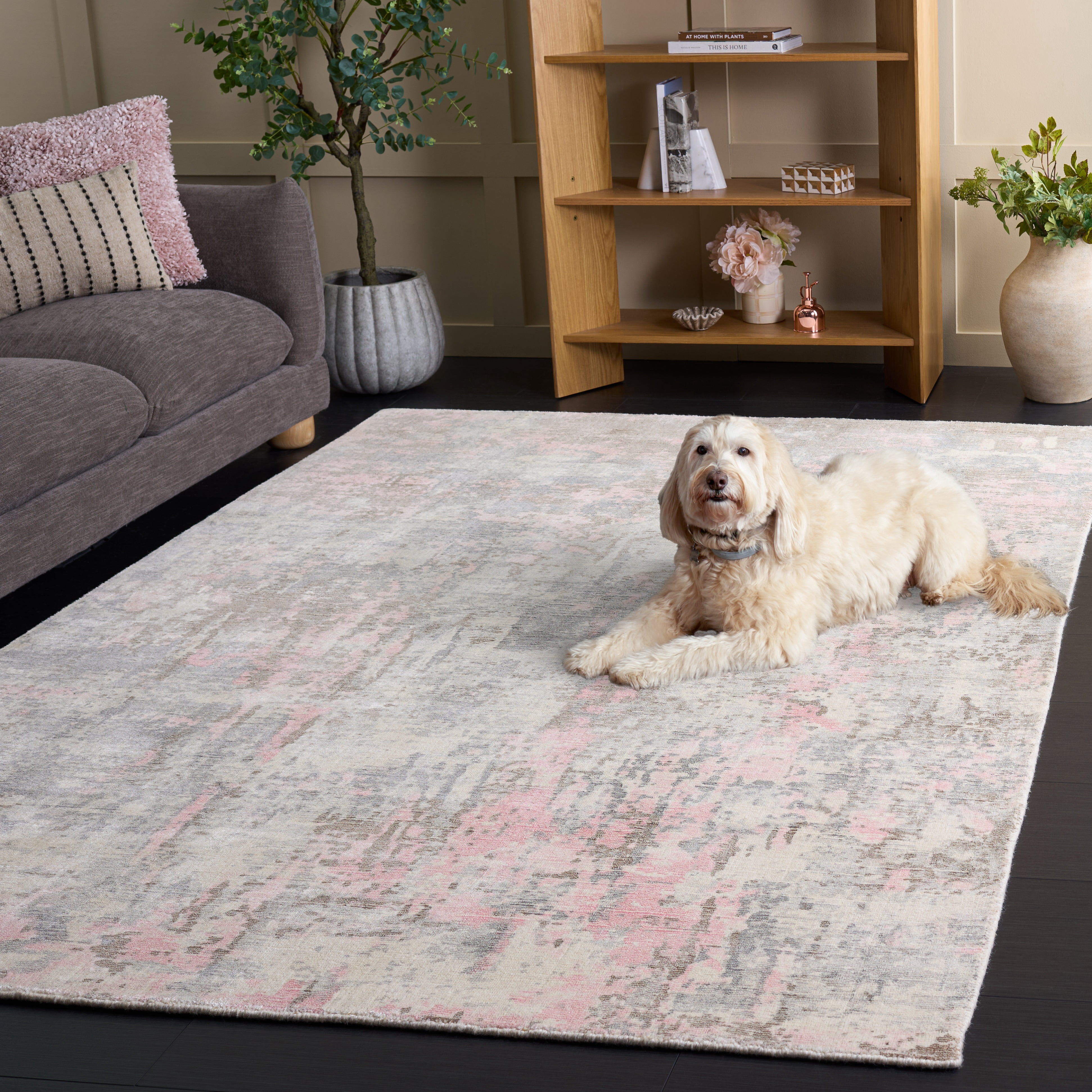 Safavieh Mirage Natalee Abstract Area Rug, Pink/Gray, 6' x 9'