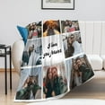 thumbnail image 3 of Fathers Day Personalised Gifts from Daughter Son-Custom Blanket with Photo Text-Customised Blankets-Multiple Colors Sizes Soft Flannel Blankets-Gifts for Dad Mum Grandma Grandfather, 3 of 6