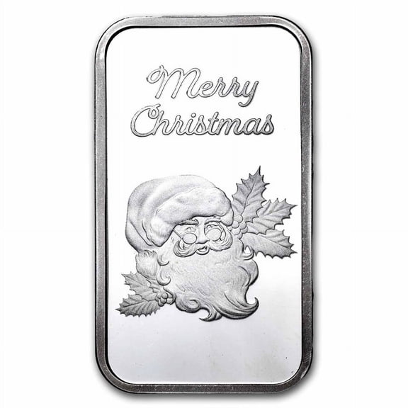 1 oz Silver Bar - Santa