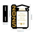 thumbnail image 4 of Class of 2025 Graduation Centerpiece - Rustic Wooden Table Decor for Graduation Parties - Black & Gold Congrats Grad Table Topper for High School & College, 4 of 8