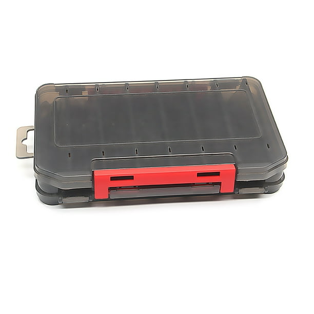 Caja de dientes de caña de doble cara, caja de almacenamiento de accesorios para aparejos de pesca, caja de cebo de pesca, lápiz de cebo duro Mino, caja de cebo falso de calamar