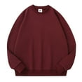 thumbnail image 1 of ameIAEA Chandail en Molleton à Col Rond pour Femmes Manches Longues Pull Décontracté Automne 2024 Chemises Unies, 1 of 3