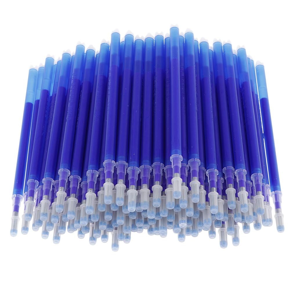 FVDPWYE 100 Pieces Heat Erasable Refill Pens Disappearing Pen for Fabric Mark Blue
