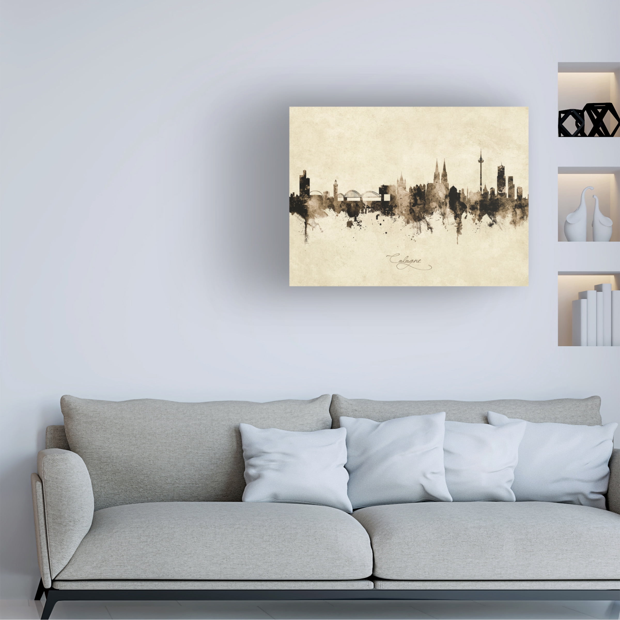 Michael Tompsett 'Cologne Germany Skyline Vintage' Canvas Art
