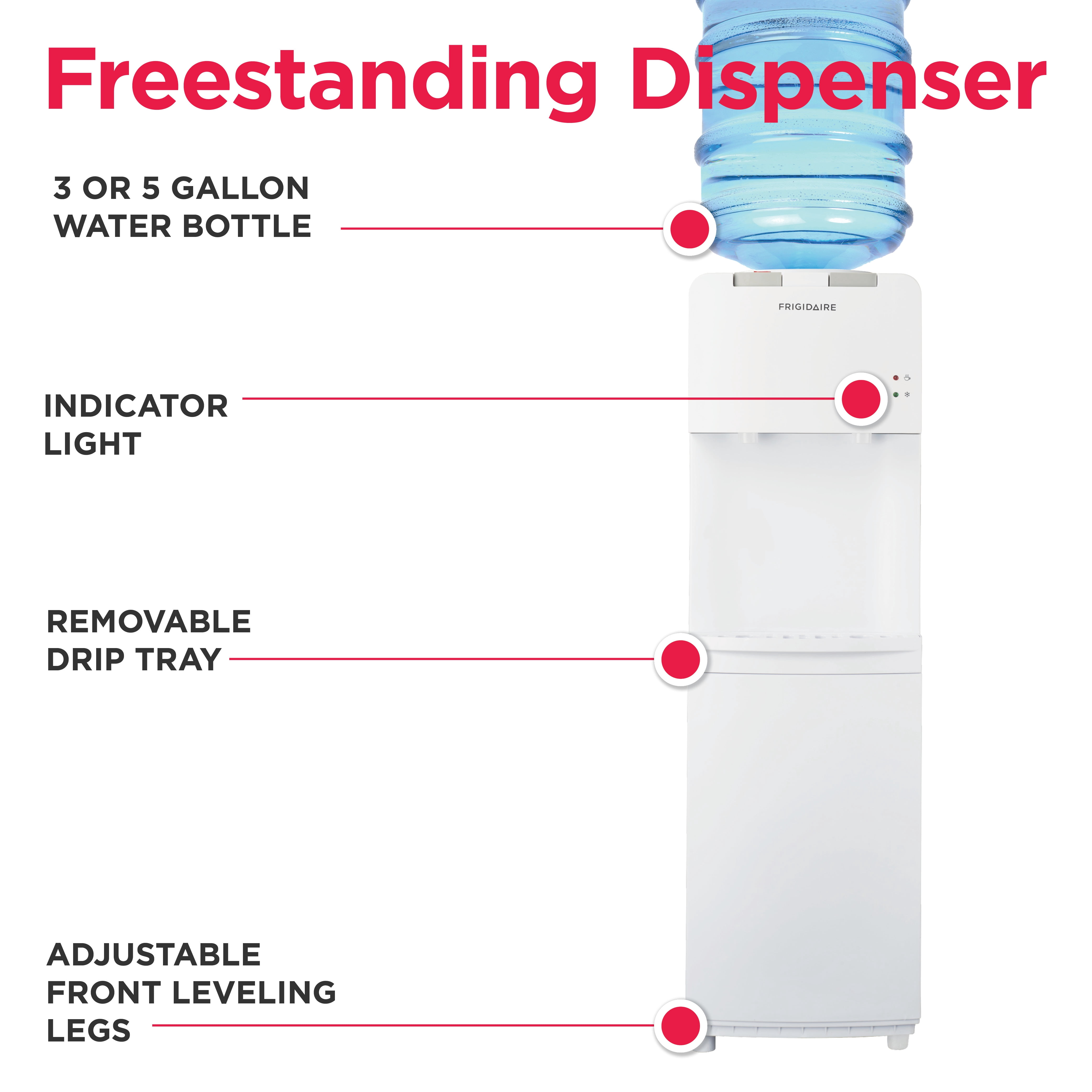 Frigidaire Top Load Hot and Cold Water Dispenser, White, EFWC498