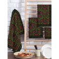 thumbnail image 2 of Vintage Red Roses Kitchen Dish Towels for Drying Dishes Set of 4, Abstract Art Floral Green Leaves Waffle Weave Microfiber Hand Tea Bathroom Towels Quick Dry & Absorbent Towel 15.7x23.6, 2 of 7